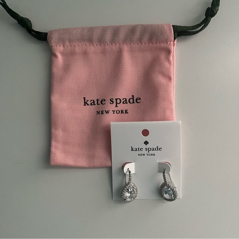 Kate Spade Brilliant Statements Pave Halo Drop Earrings